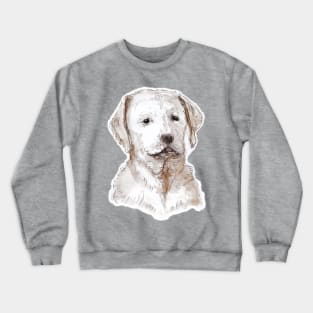 Labrador Puppy Watercolor painting Crewneck Sweatshirt